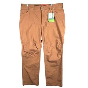 L.L. Bean Riverton Pants Mens 40x30 Dark Barley Brown Stretch Utility Hiking